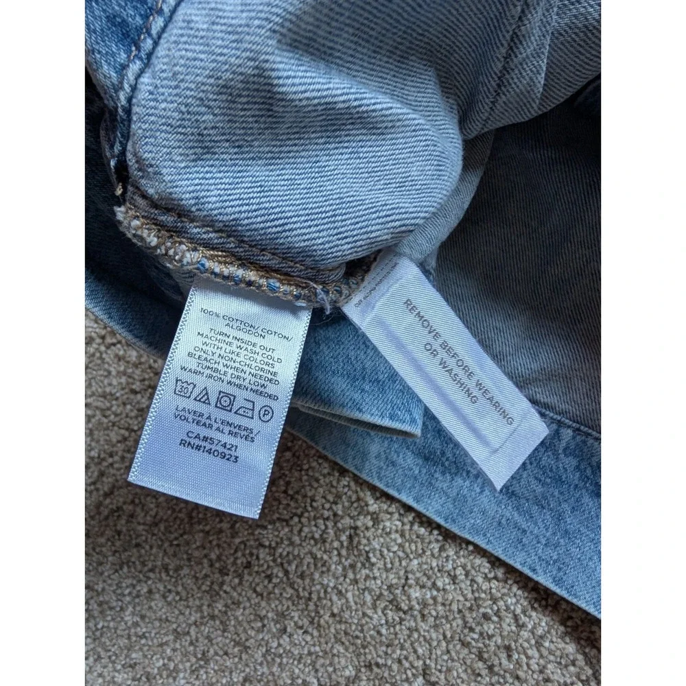 NWOT Loft Womens Sz S Lightweight Denim Jacket Oversized Crop Classic Preppy - Picture 5 of 8